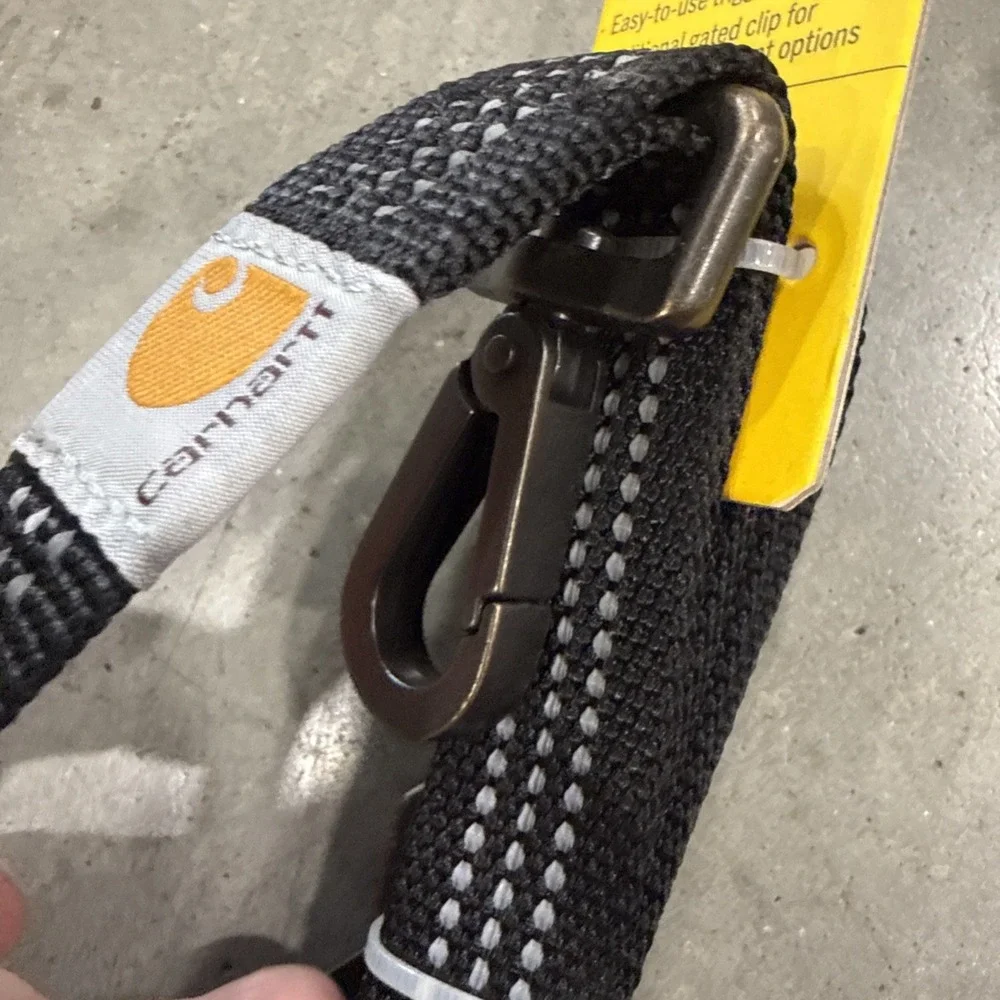 Carhartt NWT Black Reflective Dog Leash 6' x 1" Unopened Heavy Duty Workwear Pet - Picture 6 of 7